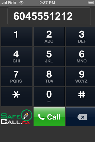 SafeCall on iPhone